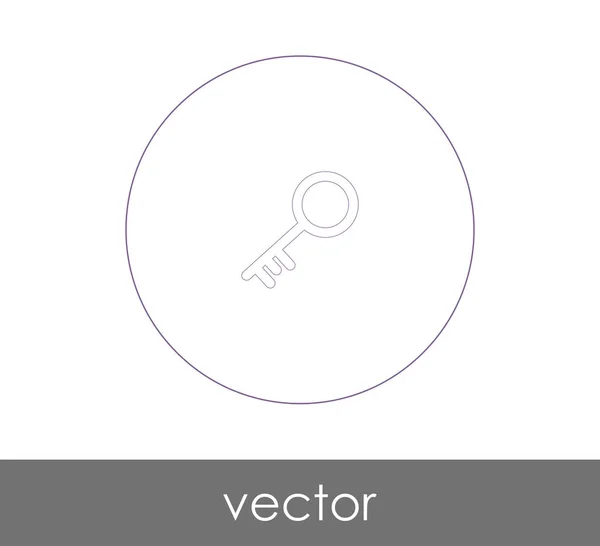 Icono Clave Vector Ilustración — Vector de stock