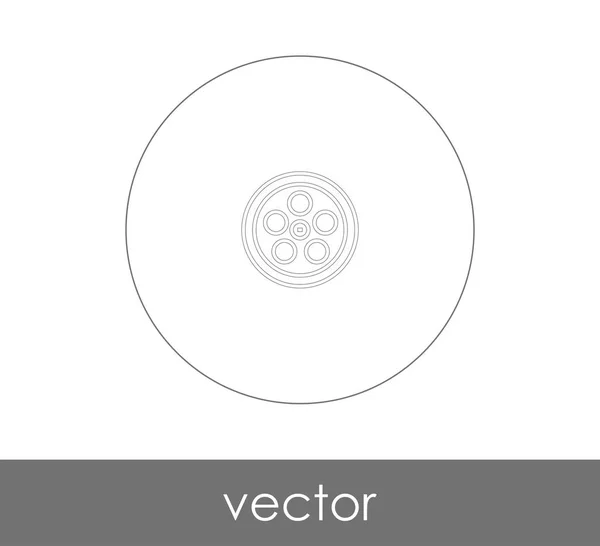 Ícone Filme Para Web Design Aplicações Ilustração Vetorial — Vetor de Stock