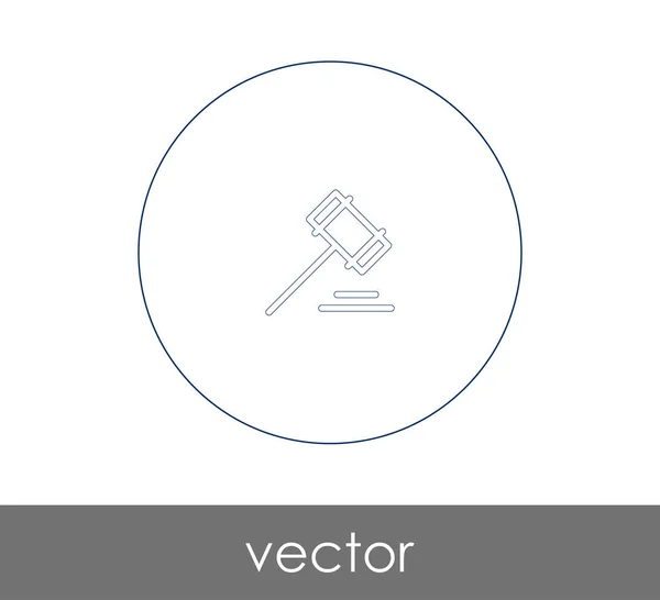 Hammer flache Ikone — Stockvektor