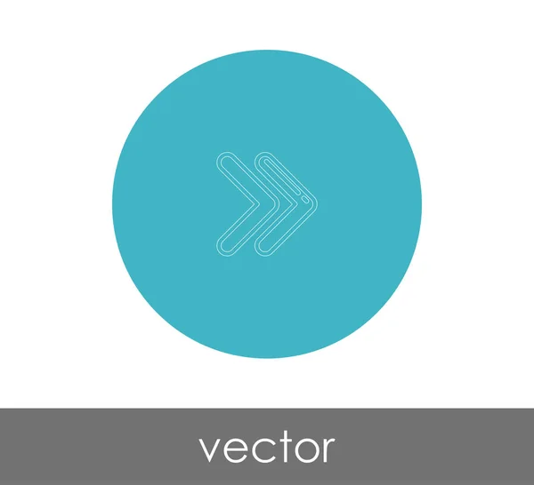 Icono Avance Rápido Para Diseño Web Aplicaciones Ilustración Vectorial — Vector de stock