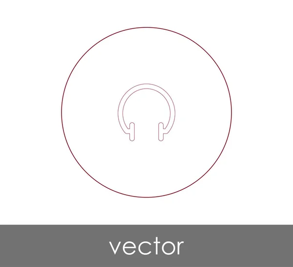 Headset Symbol Für Call Center Audio Kopfhörer Symbol Vektorillustration — Stockvektor