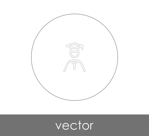 Graduado icono web — Vector de stock