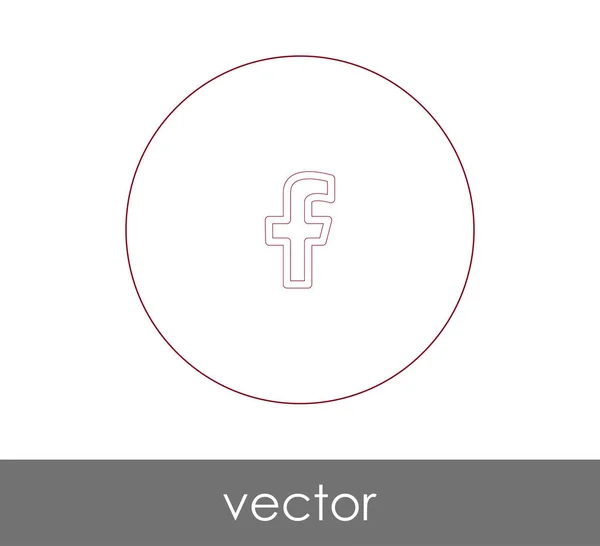 Vector Illustratie Ontwerp Van Facebook Logo Pictogram — Stockvector