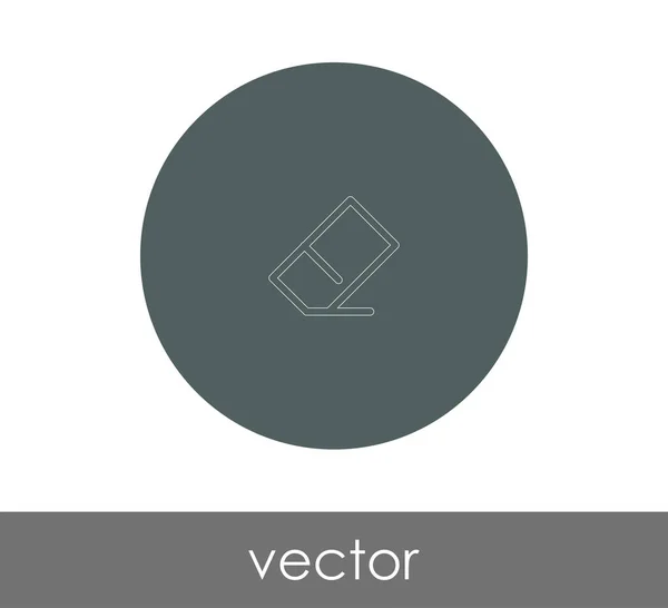 Radiergummi Briefpapier Symbol Vektorillustration — Stockvektor