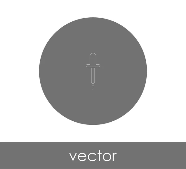 Pipette Symbol Vektor Illustration Logo — Stockvektor