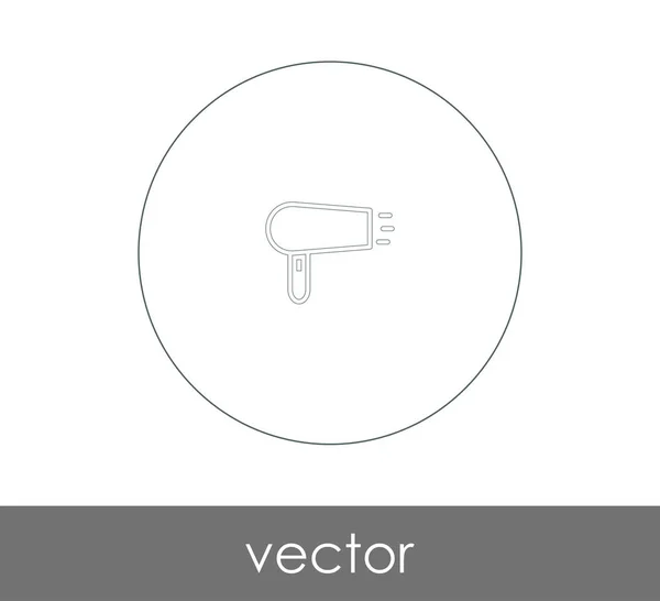 Secador de cabelo ícone plano — Vetor de Stock