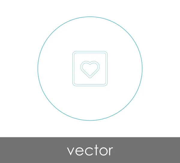 Heart Web Icon Vector Illustration — Stock Vector