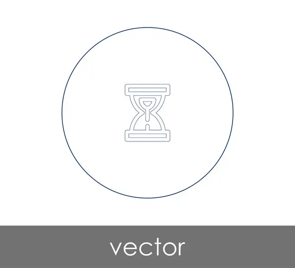 Ampulheta ícone plano — Vetor de Stock