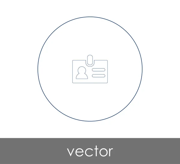 ID-kort-ikonen — Stock vektor