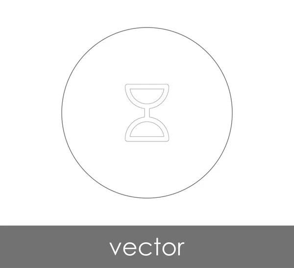 Reloj Arena Icono Plano Vector Ilustración — Vector de stock