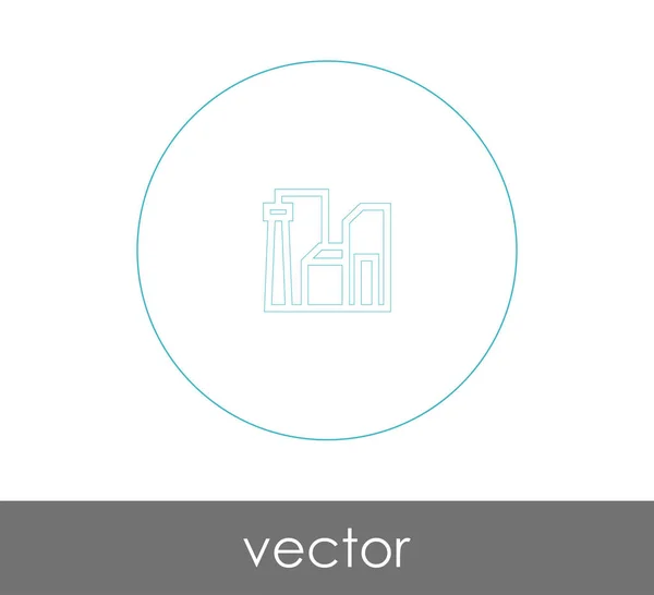 Web デザインおよびアプリケーションの工場アイコンのベクトル イラスト — ストックベクタ