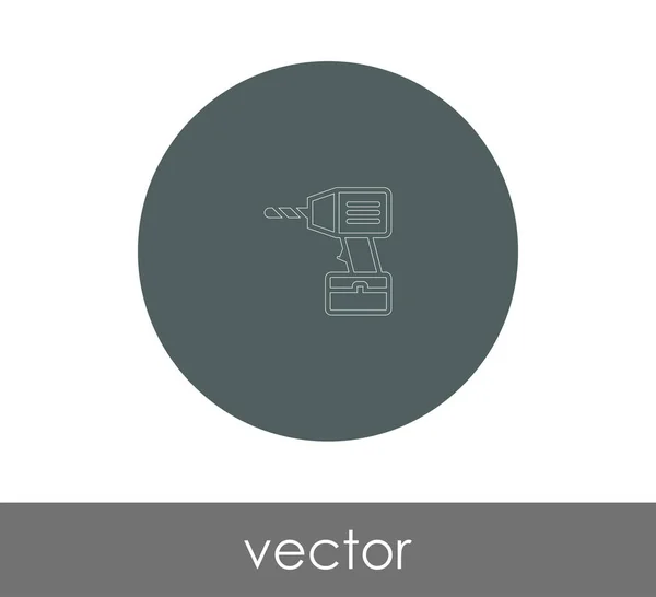 Elektromos driller ikon — Stock Vector