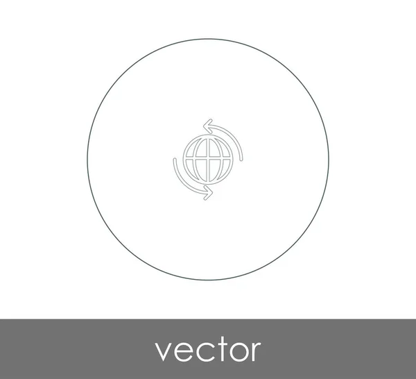 Globe Web Icon Vector Illustration — Stock Vector