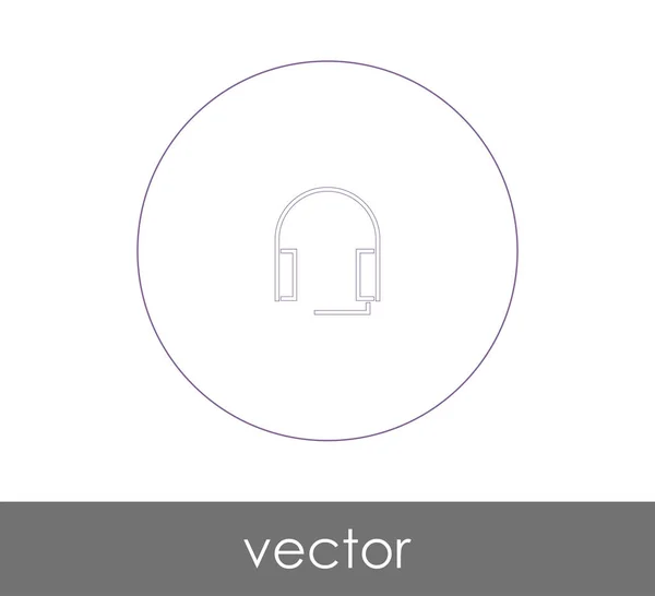 Headset Symbol Für Call Center Audio Kopfhörer Symbol Vektorillustration — Stockvektor