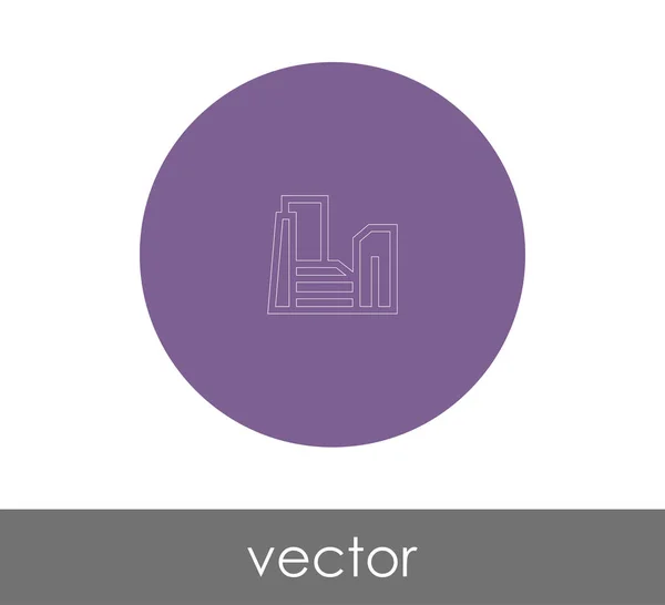 Ilustración Vectorial Del Icono Fábrica Para Diseño Web Aplicaciones — Vector de stock