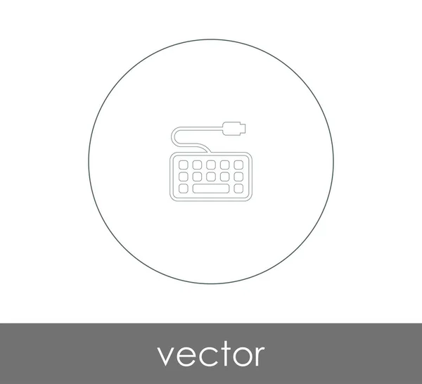 Icono Del Teclado Vector Ilustración — Vector de stock