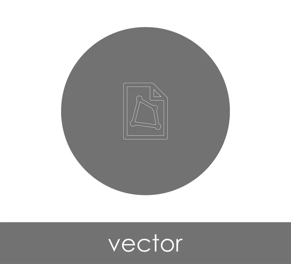 Icono Documento Para Diseño Web Aplicaciones Ilustración Vectorial — Archivo Imágenes Vectoriales