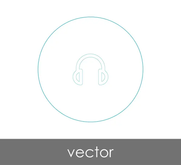 Headset Symbol Für Call Center Audio Kopfhörer Symbol Vektorillustration — Stockvektor