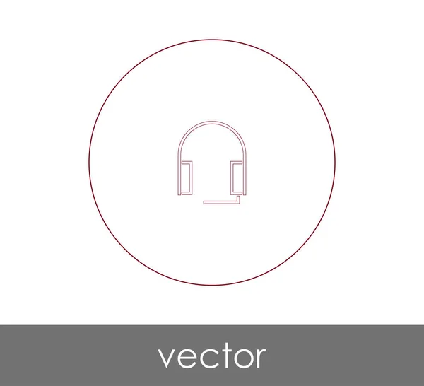 Headset Symbol Für Call Center Audio Kopfhörer Symbol Vektorillustration — Stockvektor