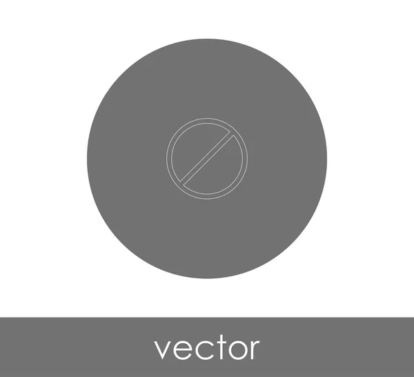 Tilos Aláírás Ikonra Web Design Alkalmazások Vektor Illusztráció — Stock Vector