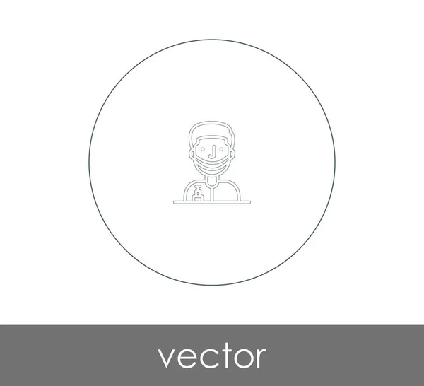 Icono Doctor Vector Ilustración — Archivo Imágenes Vectoriales