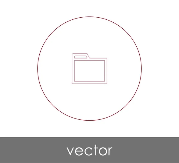 Icono Carpeta Logotipo Ilustración Vectorial — Vector de stock