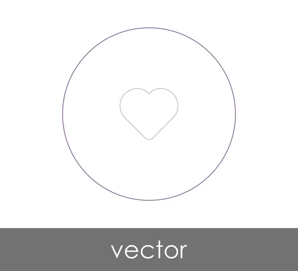 Hart Web Pictogram Voor Webdesign Applicaties — Stockvector