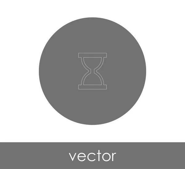 Reloj de arena icono plano — Vector de stock