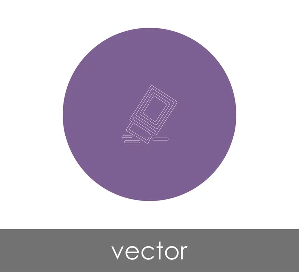 Radiergummi Briefpapier Symbol Vektorillustration — Stockvektor