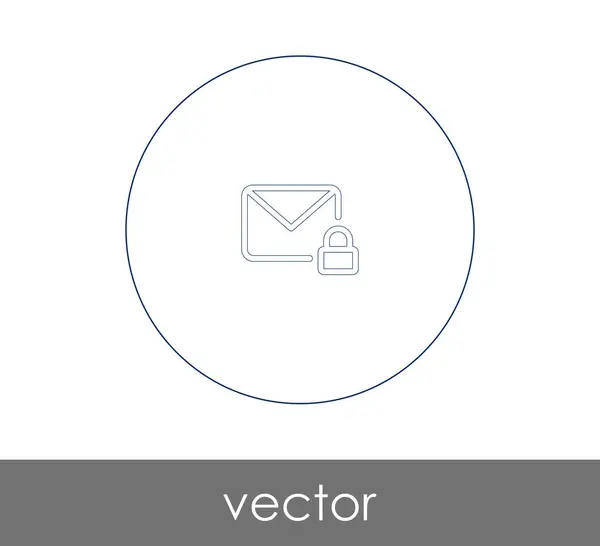 Icono de correo electrónico seguro — Vector de stock