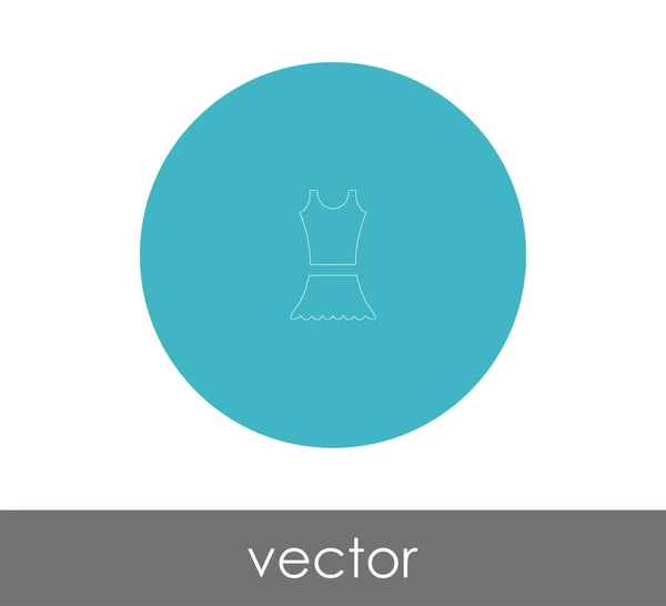 Vector Illustration Design Dress Icon — Stock Vector