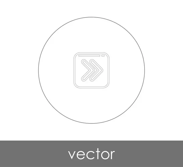 Fast Forward Symbol Für Webdesign Und Anwendungen Vektorillustration — Stockvektor