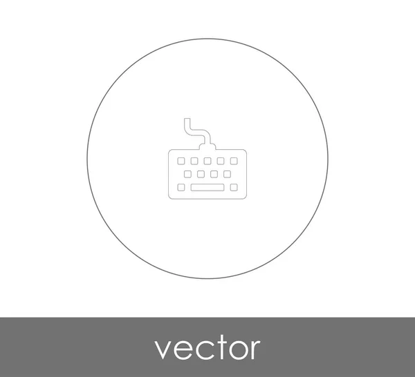 Ícone Teclado Vetor Ilustração Logotipo — Vetor de Stock