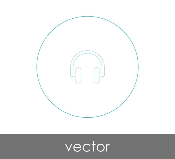 Kopfhörer Symbol Vektor Illustration Logo — Stockvektor