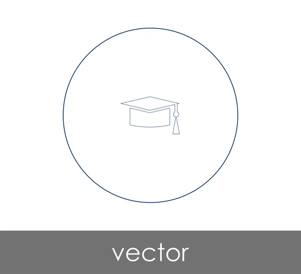 Graduation Cap Icon Vector Illustration — Stock Vector