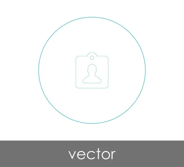 Identifikační kartu ikona — Stockový vektor