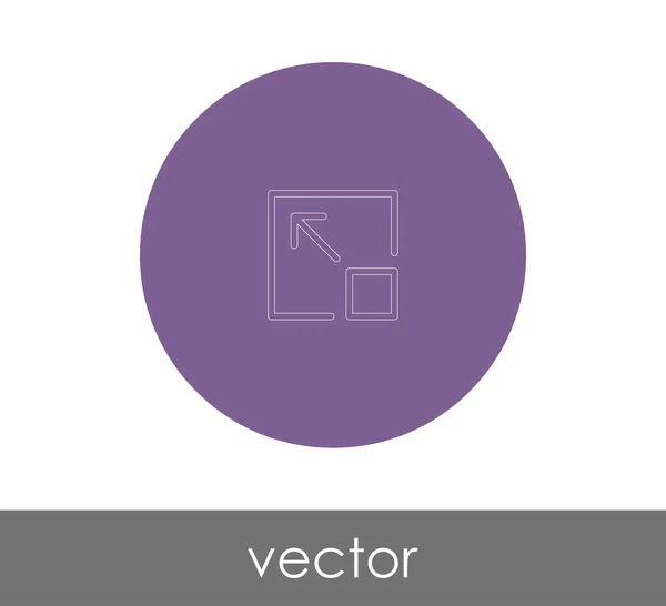 Icon Design Erweitern Vektor Illustration — Stockvektor