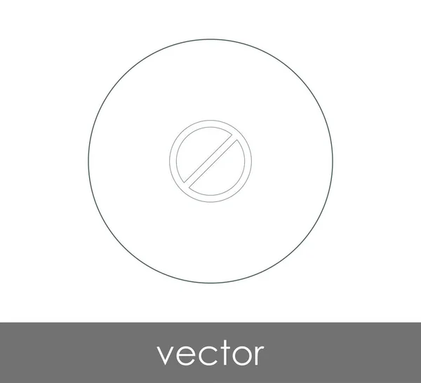 Verbotenes Zeichen Symbol Für Webdesign Und Anwendungen Vektorillustration — Stockvektor