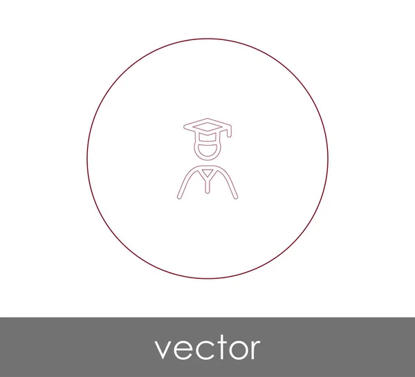 Graduado icono web — Vector de stock