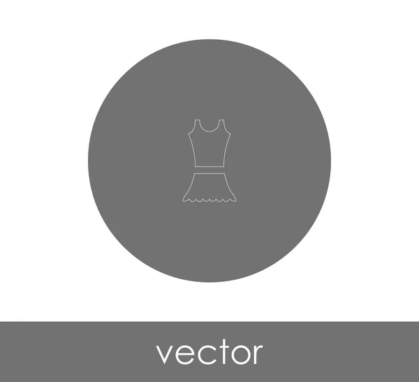 Vestido ícone plana — Vetor de Stock