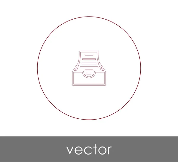Archiv Symbol Vektor Illustration — Stockvektor