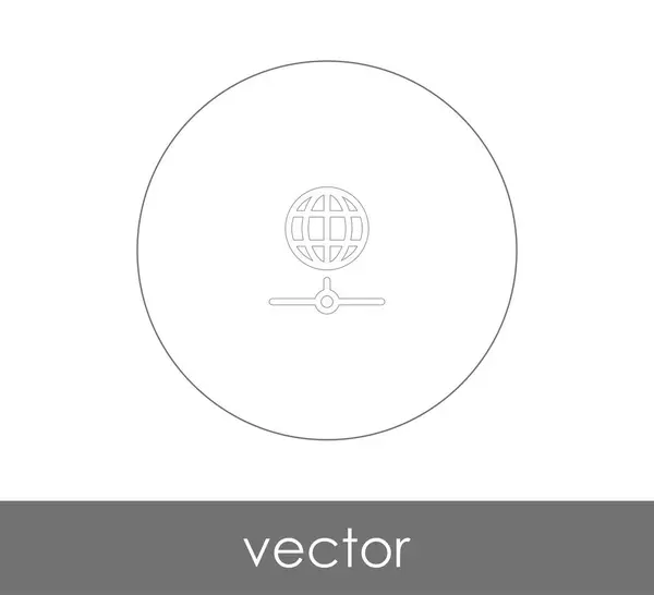 Globe Web Icon Vector Illustration — Stock Vector