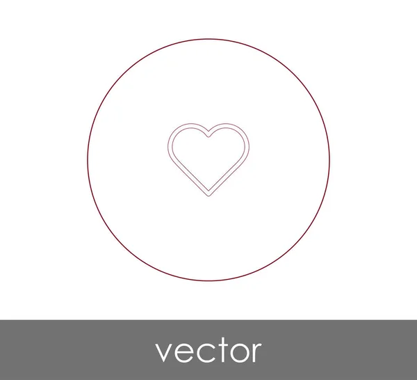 Herz Web Icon Vektorillustration — Stockvektor