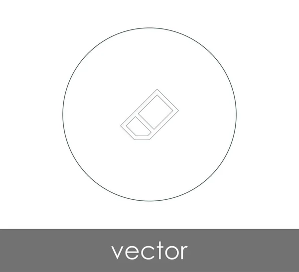 Radír Ikon Vektor Illusztráció — Stock Vector