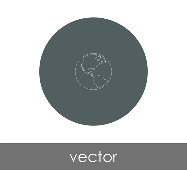 Globo icono web — Vector de stock