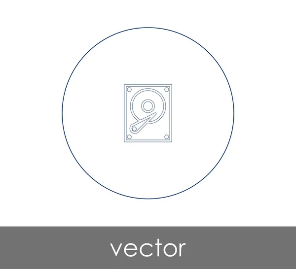 Vector Illustration Design Hard Disk Icon — Stock Vector