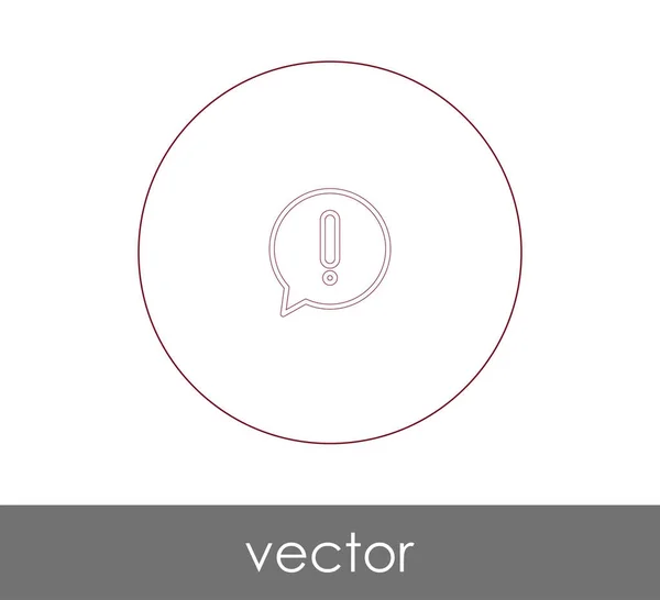 Signo Exclamación Icono Vector Ilustración — Vector de stock