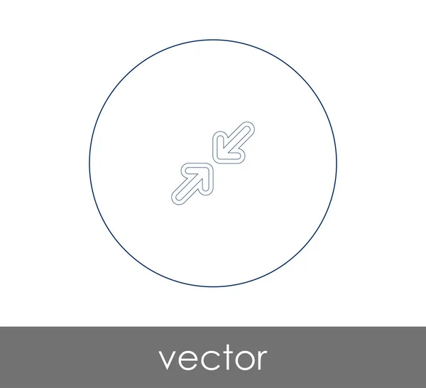 Ícone de seta ajuste — Vetor de Stock