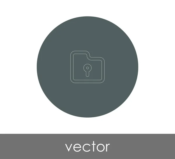 Ikona Webové Složky Vektorové Ilustrace — Stockový vektor