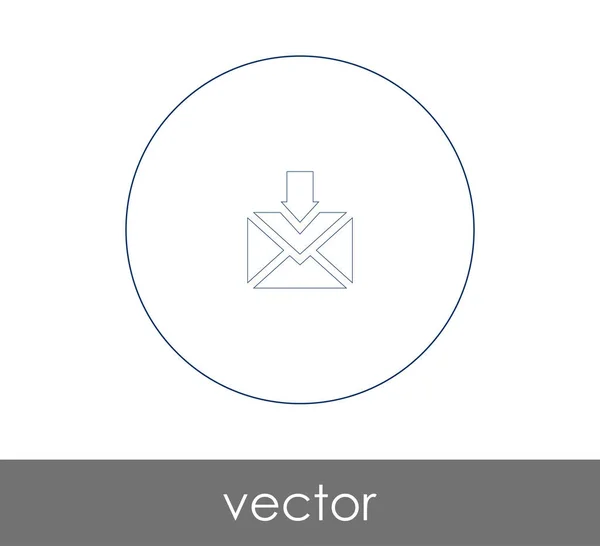 Icono de correo electrónico ingresos — Vector de stock